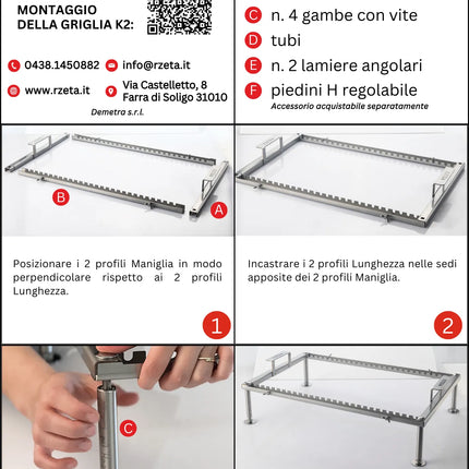 Griglia Inox Smontabile | K2 - RZeta 