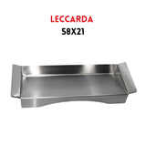Leccarda golosa inox 304 58x21 cm per girarrosto Echo e MiniCadore RZeta — raccogligrassi a V