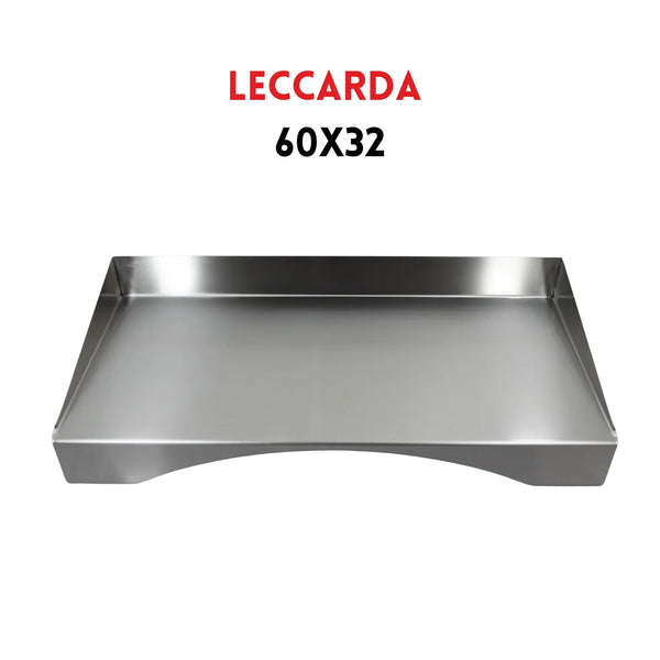 Leccarda golosa inox 304 60x32 cm per girarrosto Cadore e Cortina RZeta — raccogligrassi a V