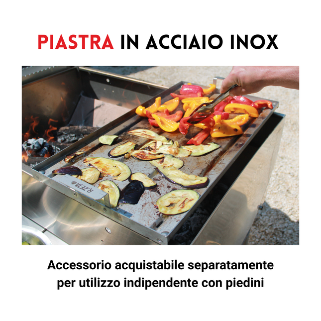 Piastra di Cottura Inox 70x40 | BBQ Cervino