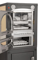 Forno a legna Clementi Smile antracite da incasso — griglie interne e doppio termometro