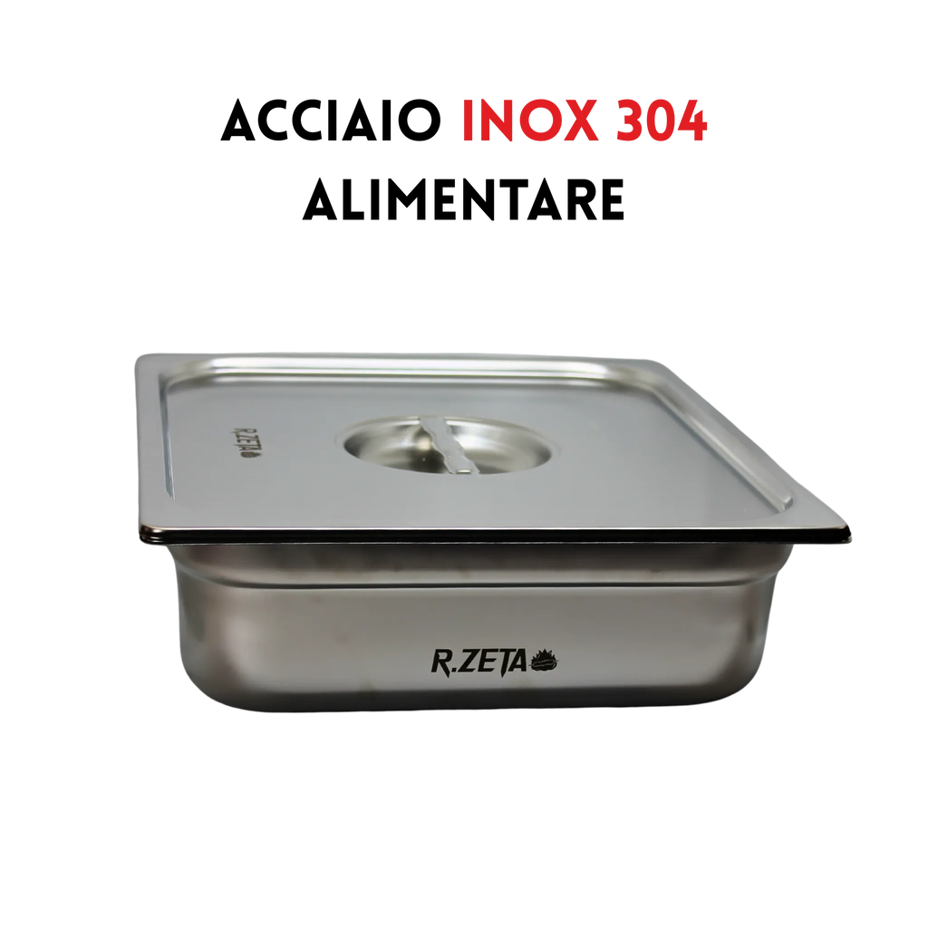 Teglia Gastronorm Acciaio Inox 53x32,5x6,5 Cm - Per Cottura, Conservazione E Trasporto Cibi - Foto 5