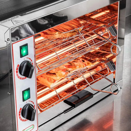 Tostiera Portina Vetro 2000W CF Inox - RZeta 